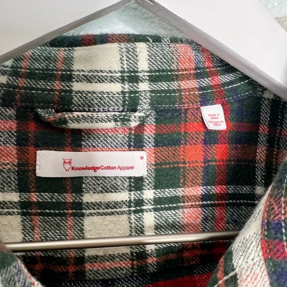 Knowledge Cotton Apparel Big Checked Heavy Flannel Button Up Shirt - Picture 4 of 6